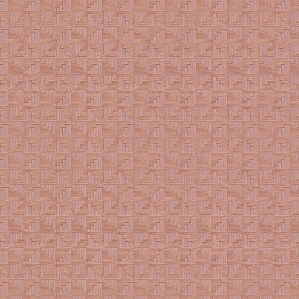 Closeup of a wallpaper showing its Geometric pattern, color, and subtle texture.