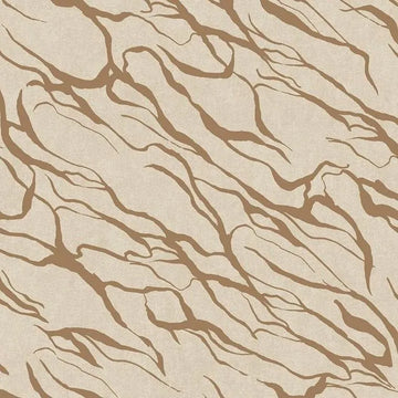 Closeup of a wallpaper showing its Neutrals, Two-tone, Vinyl, Waves pattern, color, and subtle texture.