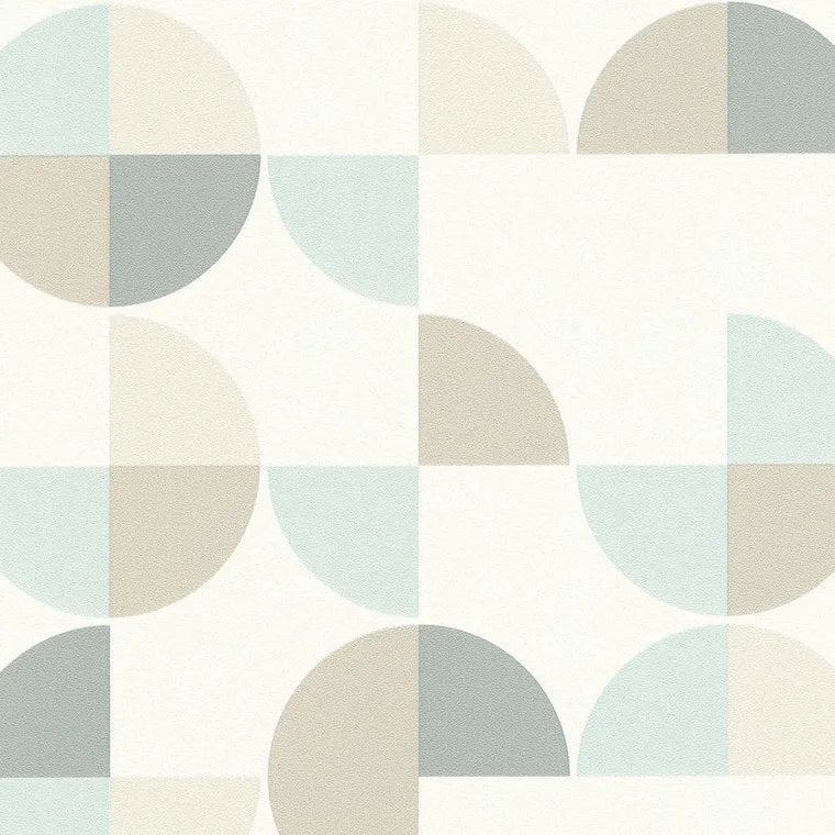 Closeup of a wallpaper showing its Contemporary, Geometric, Multicolour, Pastels pattern, color, and subtle texture.