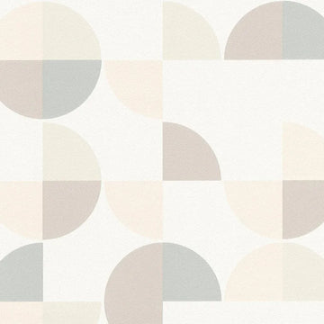 Closeup of a wallpaper showing its Contemporary, Geometric, Neutrals, Pastels pattern, color, and subtle texture.