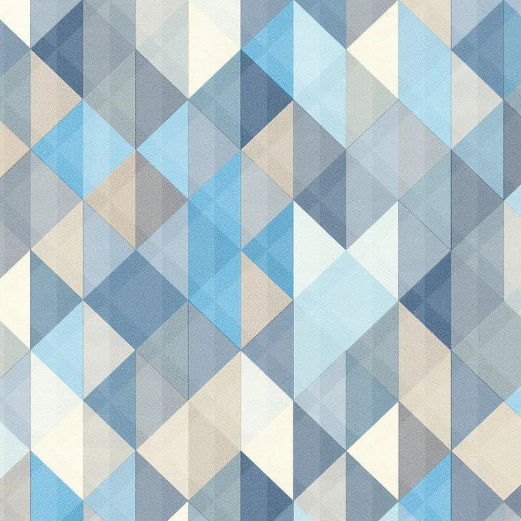 Closeup of a wallpaper showing its Contemporary, Geometric, Kids, Multicolour pattern, color, and subtle texture.