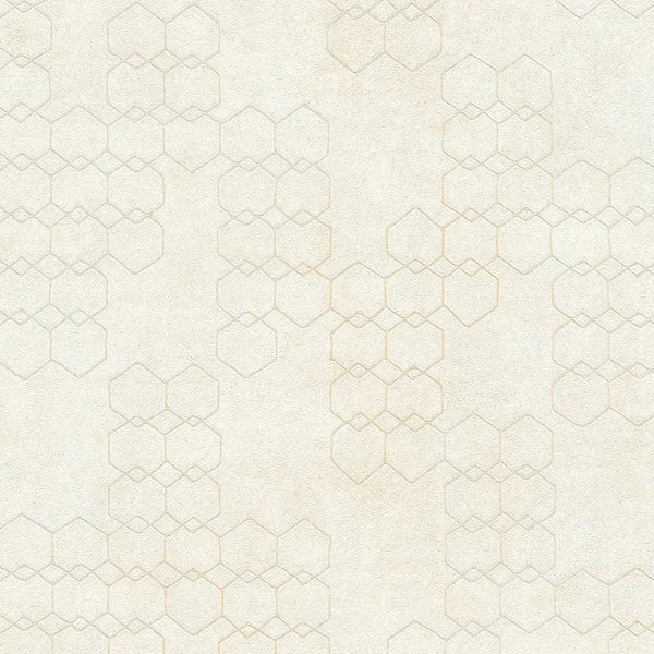 Closeup of a wallpaper showing its Contemporary, Geometric, Neutrals pattern, color, and texture.
