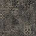 Closeup of a wallpaper showing its Art-Deco, Black, Contemporary, Dramatic, Geometric, Two-tone pattern, color, and texture.