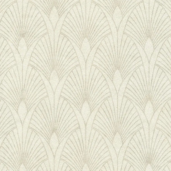 Closeup of a wallpaper showing its Art-Deco, Beige, Cream, Geometric, Neutrals pattern, color, and texture.