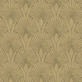 Closeup of a wallpaper showing its Art-Deco, Gold, Neutrals pattern, color, and texture.