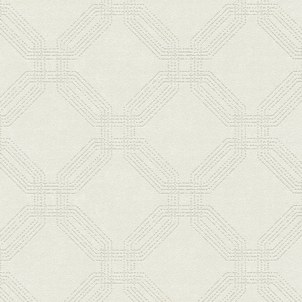 Closeup of a wallpaper showing its Art-Deco, Contemporary, Geometric, Neutrals pattern, color, and texture.