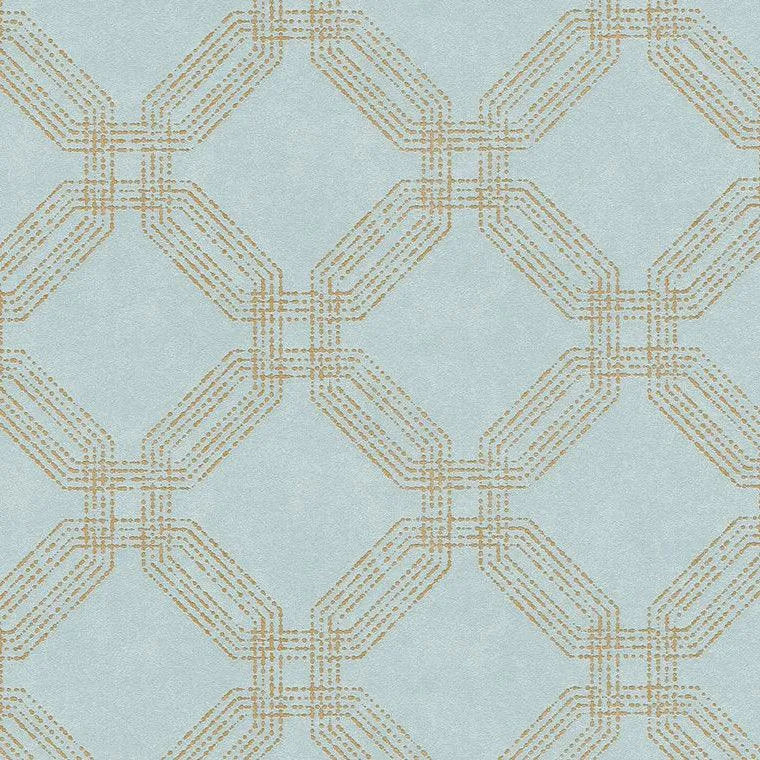 Closeup of a wallpaper showing its Art-Deco, Contemporary, Geometric, Two-tone pattern, color, and texture.