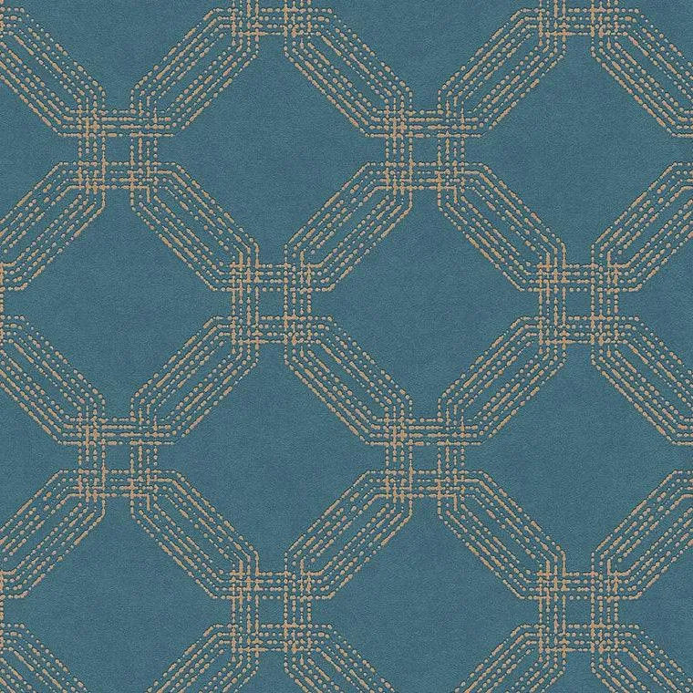 Closeup of a wallpaper showing its Art-Deco, Contemporary, Geometric pattern, color, and texture.