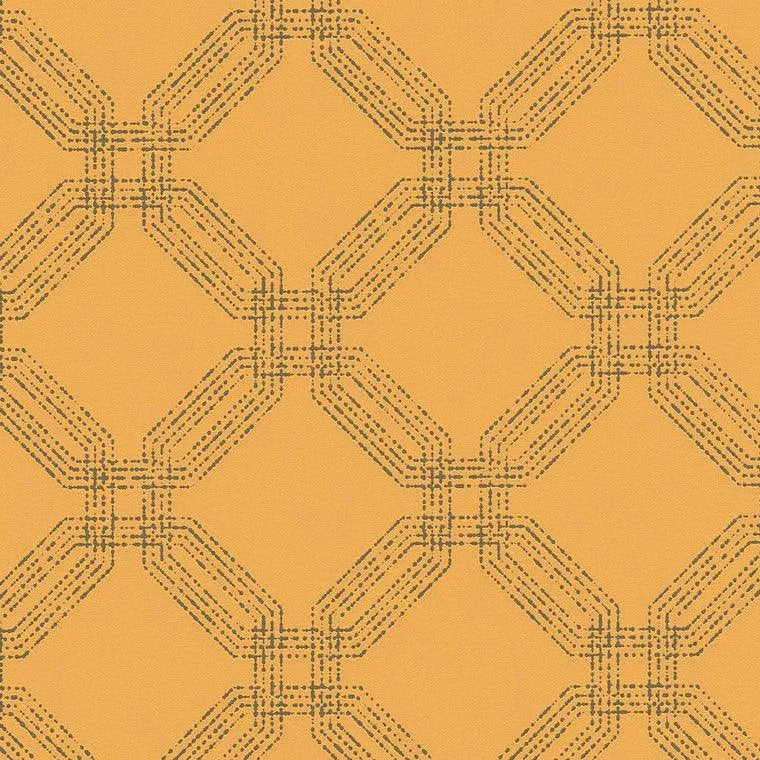 Closeup of a wallpaper showing its Art-Deco, Contemporary, Geometric pattern, color, and texture.