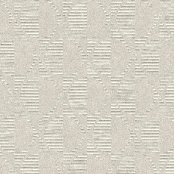 Closeup of a wallpaper showing its Art-Deco, Contemporary, Geometric, Neutrals pattern, color, and texture.