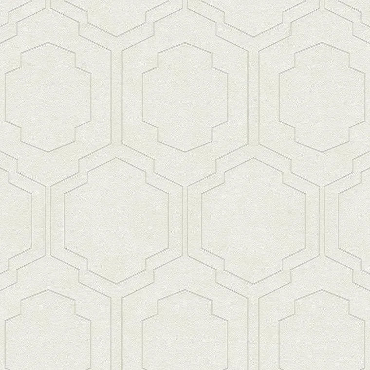 Closeup of a wallpaper showing its Art-Deco, Contemporary, Geometric, Neutrals pattern, color, and texture.