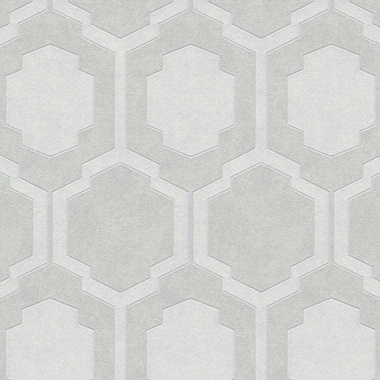 Closeup of a wallpaper showing its Art-Deco, Contemporary, Geometric, Neutrals pattern, color, and texture.