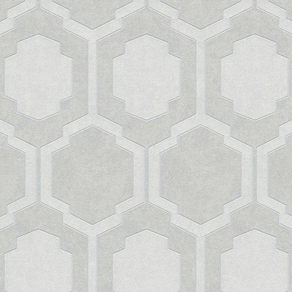 Closeup of a wallpaper showing its Art-Deco, Contemporary, Geometric, Neutrals pattern, color, and texture.