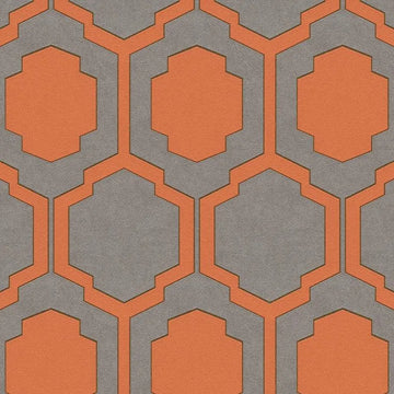 Closeup of a wallpaper showing its Art-Deco, Contemporary, Geometric pattern, color, and texture.