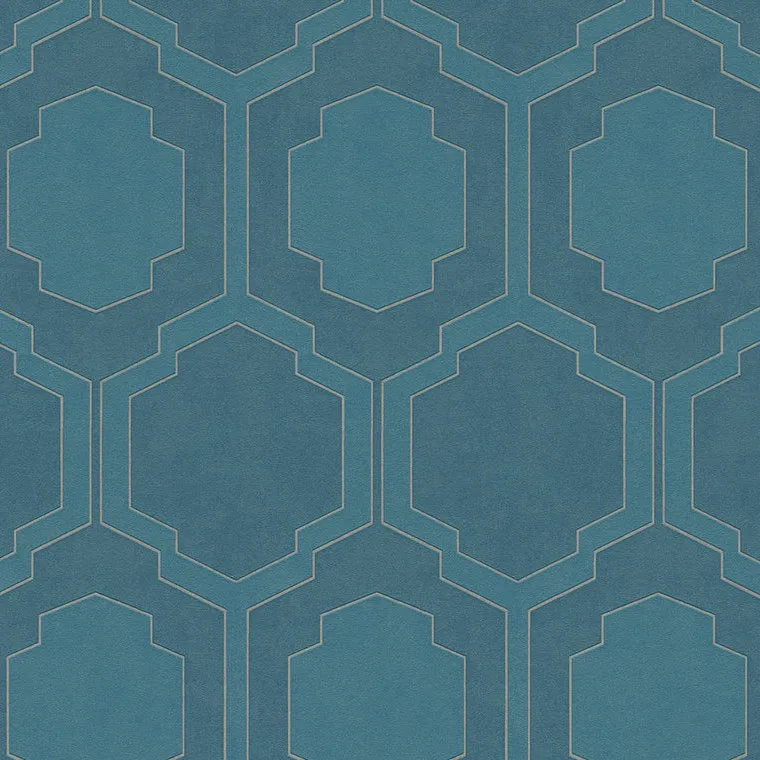 Closeup of a wallpaper showing its Art-Deco, Contemporary, Dramatic, Geometric pattern, color, and texture.