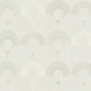 Closeup of a wallpaper showing its Art-Deco, Contemporary, Geometric, Neutrals, Two-tone pattern, color, and texture.