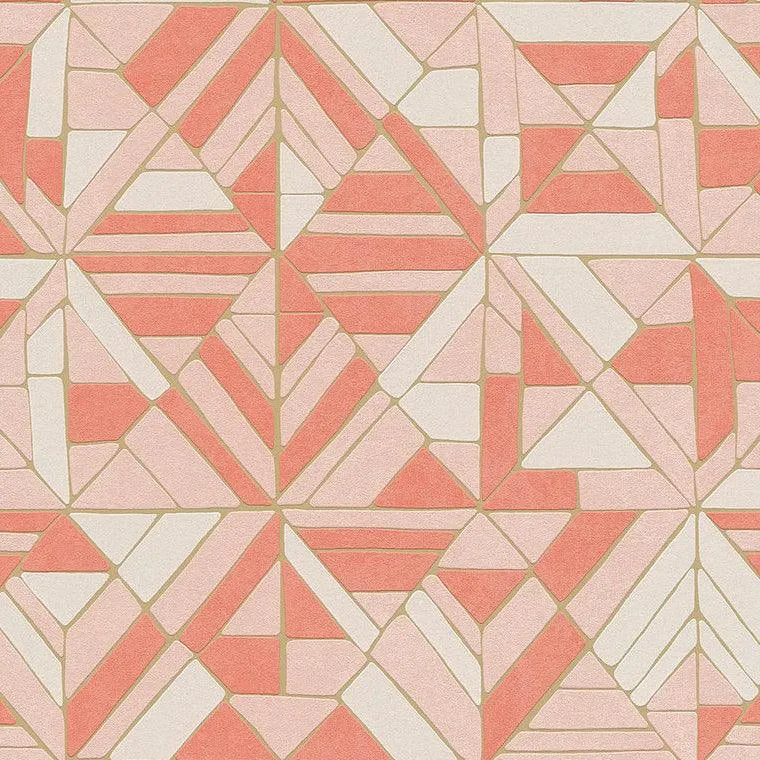 Closeup of a wallpaper showing its Contemporary, Geometric, Kids, Multicolour pattern, color, and texture.