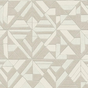 Closeup of a wallpaper showing its Contemporary, Geometric, Neutrals, Two-tone pattern, color, and texture.