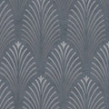 Closeup of a wallpaper showing its Art-Deco, Contemporary, Neutrals, Two-tone pattern, color, and texture.