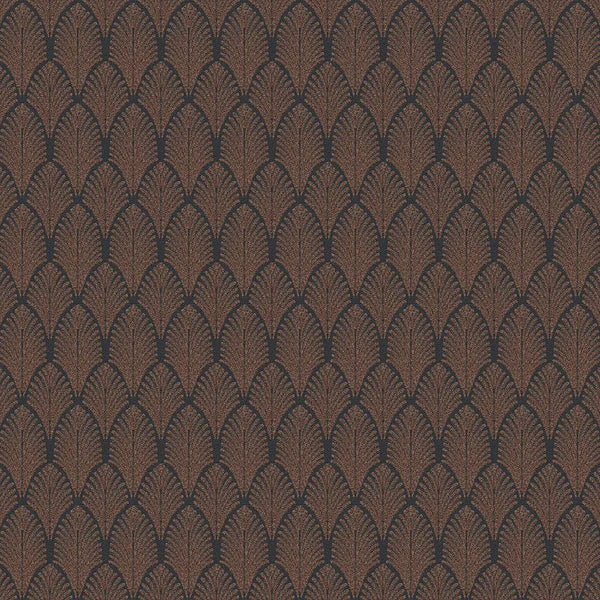 Closeup of a wallpaper showing its Art-Deco, Contemporary, Dramatic, Two-tone pattern, color, and texture.