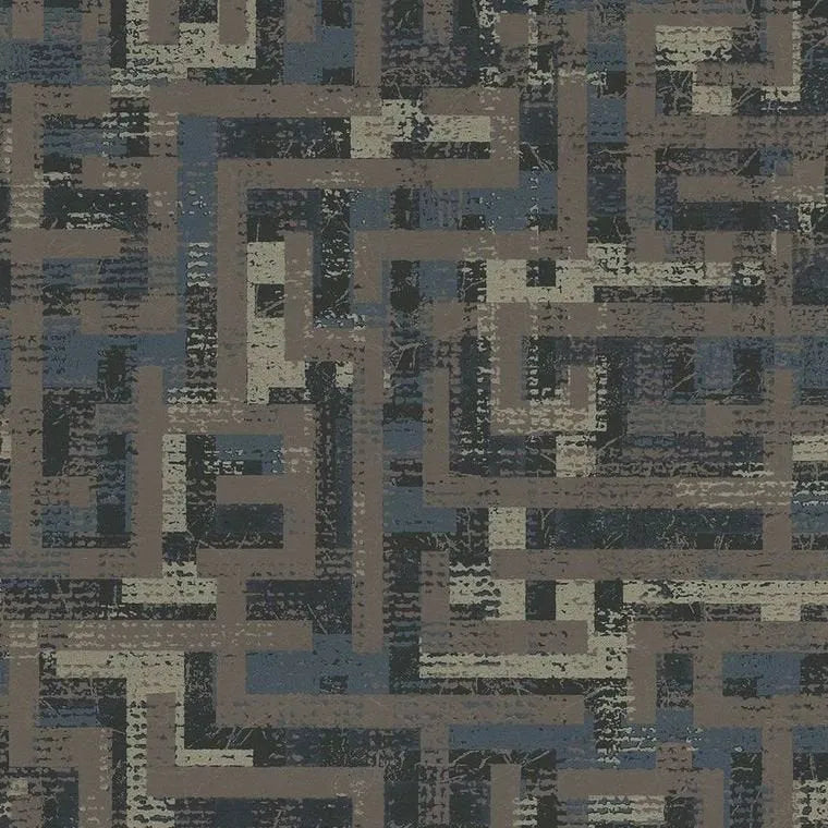 Closeup of a wallpaper showing its Contemporary, Geometric, Two-tone pattern, color, and subtle texture.