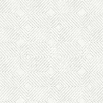 Closeup of a wallpaper showing its Contemporary, Geometric, Monochrome, Plain, White pattern, color, and subtle texture.