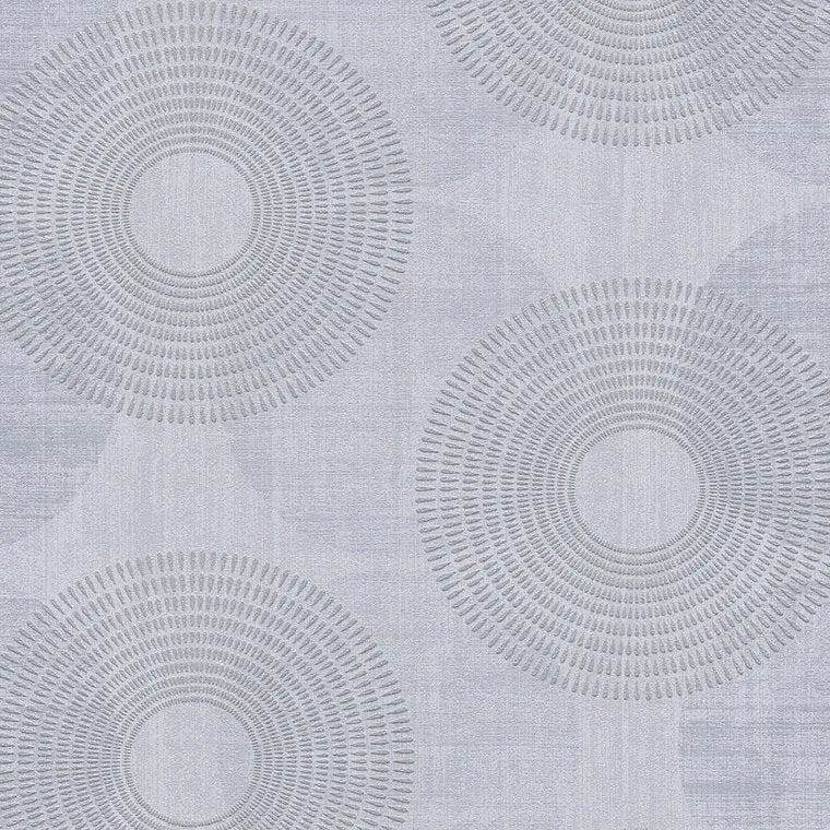 Closeup of a wallpaper showing its Blue, Circles, Contemporary, Purple pattern, color, and texture.