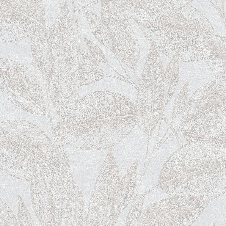 Closeup of a wallpaper showing its Contemporary, Floral, Neutrals pattern, color, and subtle texture.