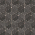 Closeup of a wallpaper showing its Art-Deco, Contemporary, Geometric pattern, color, and subtle texture.