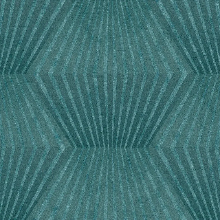 Closeup of a wallpaper showing its Art-Deco, Contemporary, Geometric pattern, color, and subtle texture.