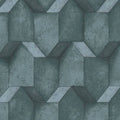 Closeup of a wallpaper showing its Blue, Contemporary, Geometric pattern, color, and texture.