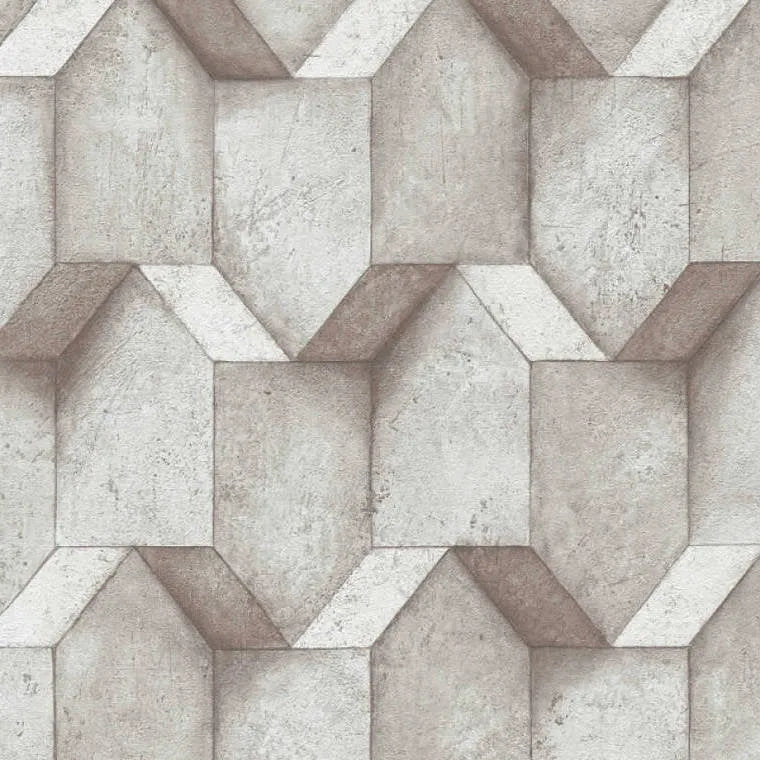 Closeup of a wallpaper showing its Contemporary, Geometric, Grey, Neutrals, Two-tone pattern, color, and texture.