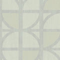 Closeup of a wallpaper showing its Art-Deco, Contemporary, Geometric, Neutrals, Two-tone pattern, color, and subtle texture.