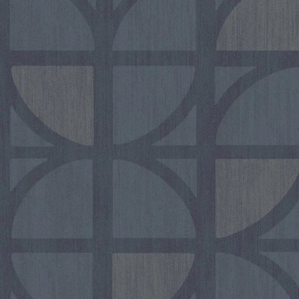 Closeup of a wallpaper showing its Art-Deco, Contemporary, Dramatic, Geometric, Monochrome, Two-tone pattern, color, and subtle texture.
