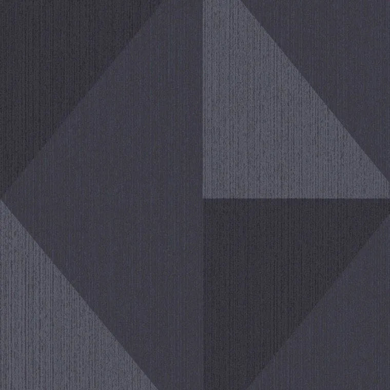 Closeup of a wallpaper showing its Art-Deco, Contemporary, Dramatic, Geometric, Monochrome pattern, color, and subtle texture.