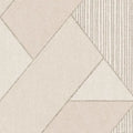 Closeup of a wallpaper showing its Art-Deco, Contemporary, Geometric, Neutrals pattern, color, and subtle texture.