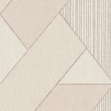 Closeup of a wallpaper showing its Art-Deco, Contemporary, Geometric, Neutrals pattern, color, and subtle texture.