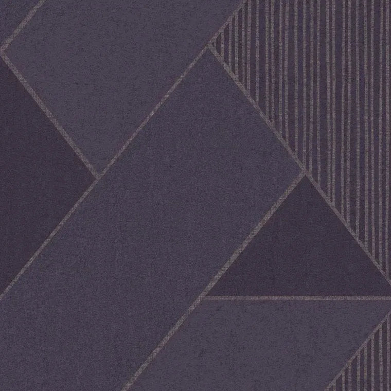 Closeup of a wallpaper showing its Art-Deco, Contemporary, Dramatic, Geometric pattern, color, and subtle texture.