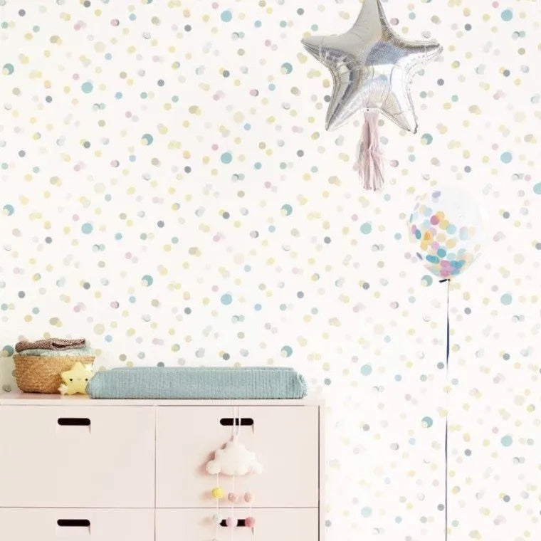 Closeup of a wallpaper showing its Kids pattern, color, and subtle texture.