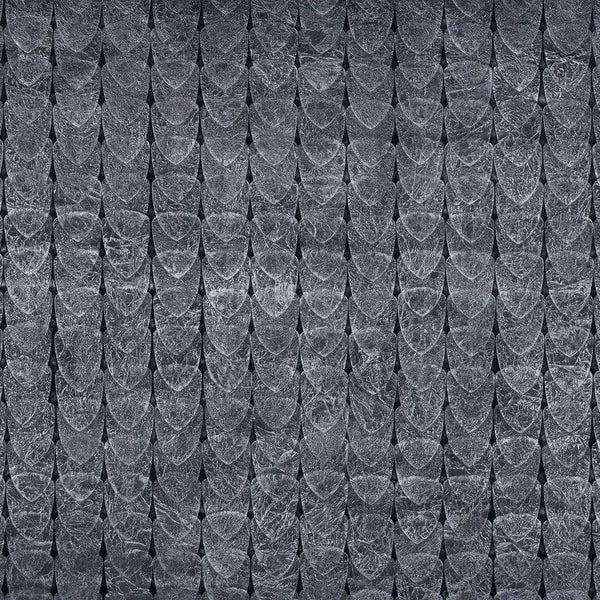 Closeup of a wallpaper showing its Art-Deco, Contemporary, Geometric, Monochrome pattern, color, and subtle texture.