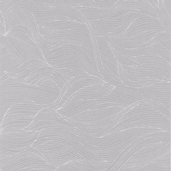 Closeup of a wallpaper showing its Art-Deco, Contemporary, Waves pattern, color, and subtle texture.