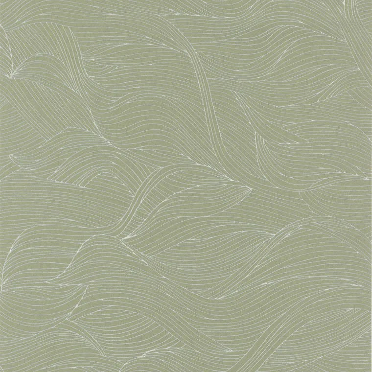 Closeup of a wallpaper showing its Art-Deco, Contemporary, Waves pattern, color, and subtle texture.