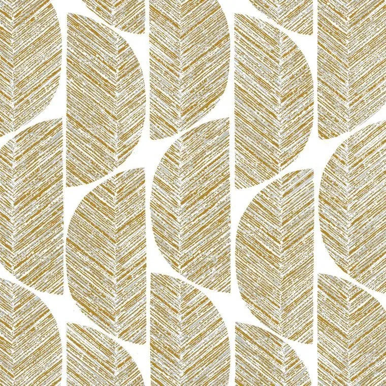 Closeup of a wallpaper showing its Art-Deco, Contemporary, Geometric, Neutrals, Waves pattern, color, and subtle texture.