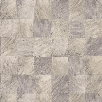 Closeup of a wallpaper showing its Contemporary, Geometric, Neutrals, Tiles pattern, color, and subtle texture.