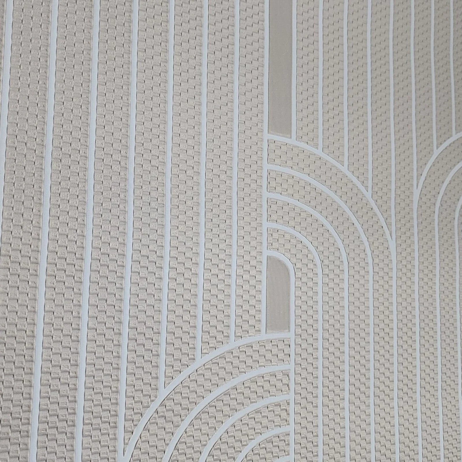 Close-up of a textured wallpaper with geometric patterns
