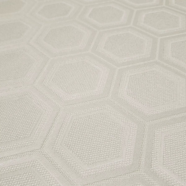 Close-up of textured wallpaper with geometric pattern