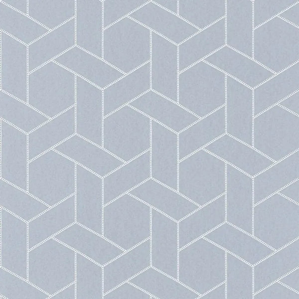 Closeup of a wallpaper showing its Art-Deco, Contemporary, Geometric, Two-tone pattern, color, and subtle texture.