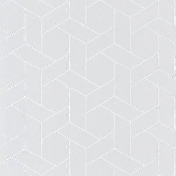 Closeup of a wallpaper showing its Art-Deco, Contemporary, Geometric, Monochrome, Neutrals pattern, color, and subtle texture.