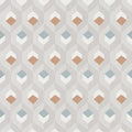 Closeup of a wallpaper showing its Contemporary, Geometric, Neutrals, Two-tone pattern, color, and subtle texture.