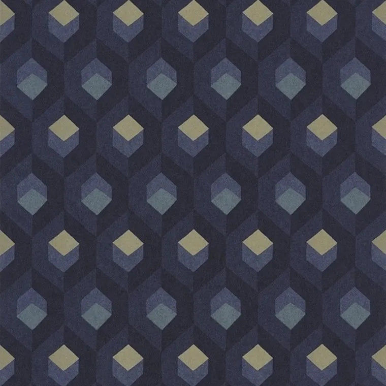 Closeup of a wallpaper showing its Contemporary, Dramatic, Geometric, Two-tone pattern, color, and subtle texture.